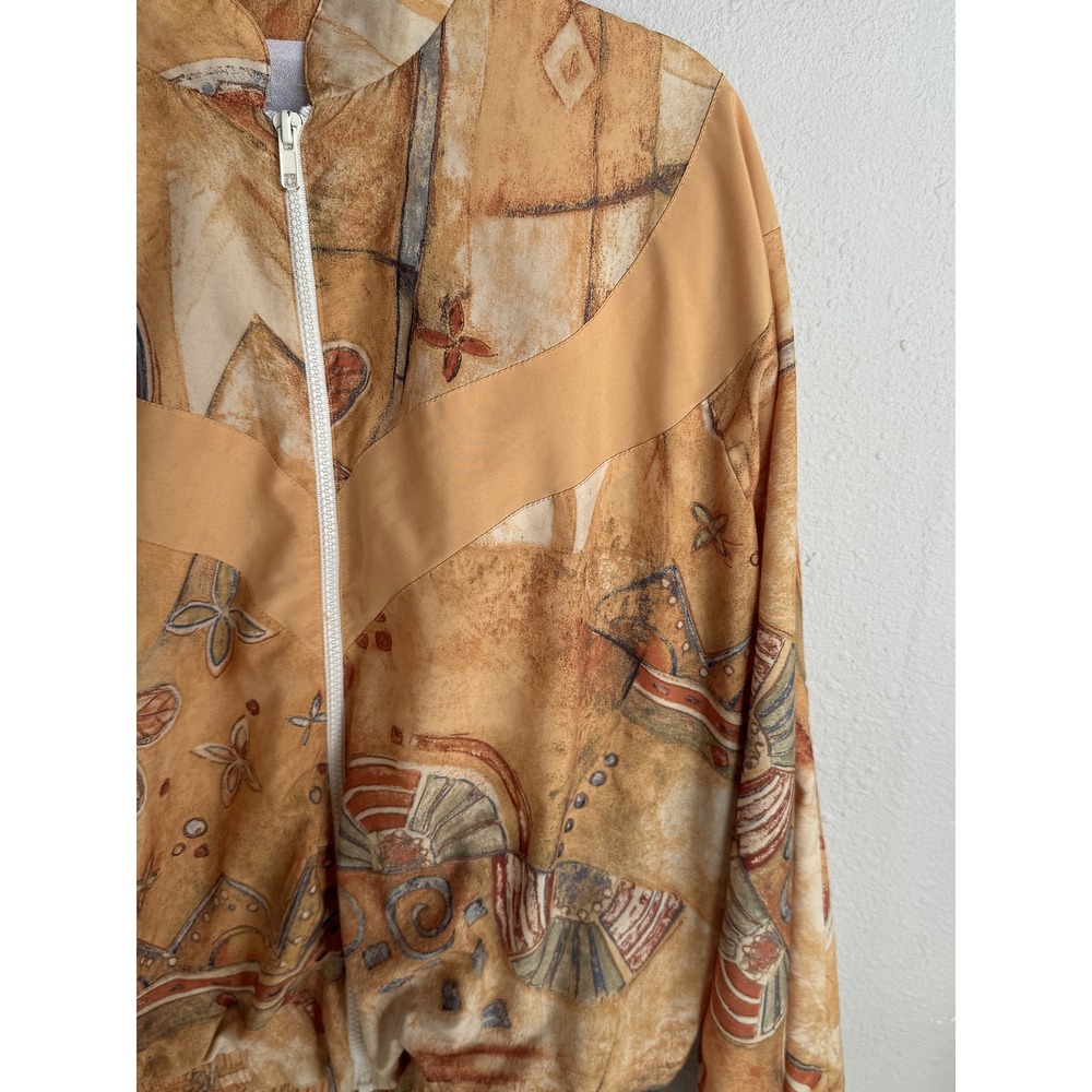 Lily's of Beverly Hills Vintage 90s Abstract Track Jacket Womens Large Retro Art - Picture 12 of 12